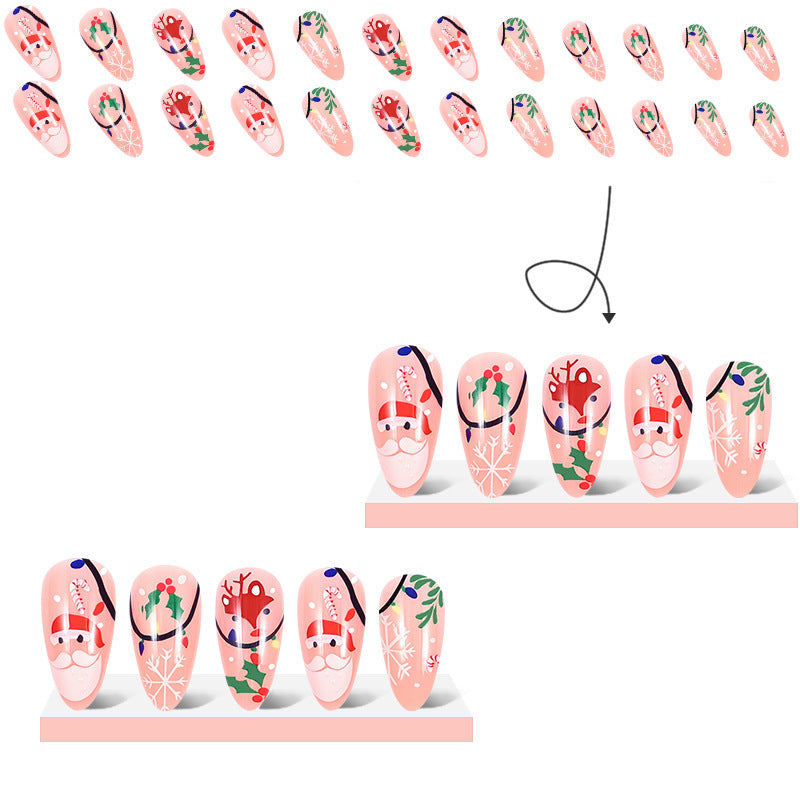 New FashionChristmas Santa and Reindeer Nail Tips