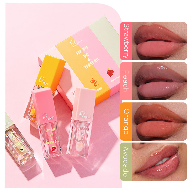 Pudaier Lip Plumper Set - Hydrating, Transparent Lip Gloss