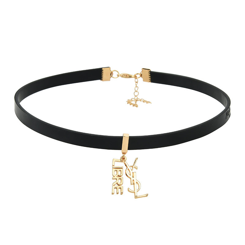 YSL Leather Metal Choker