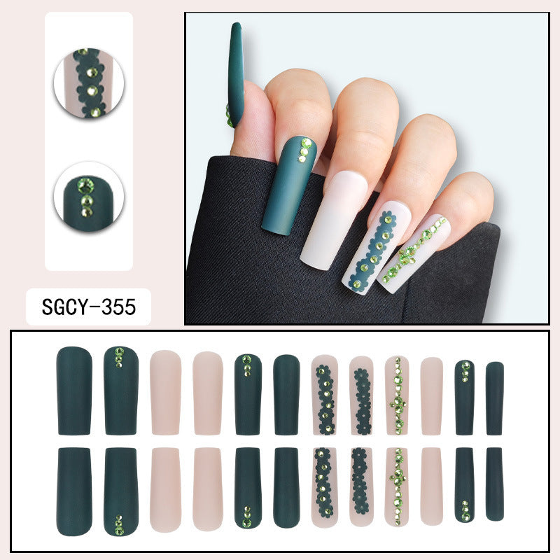 Long Elegant Nail Tips for Summer, Wearable Pads