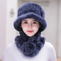 Winter Real Rabbit Fur Hat & Scarf Set - Warm & Elegant