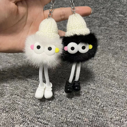 Cute Plush Hat Keychain - High-Quality School Gift