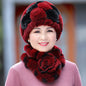 Winter Real Rabbit Fur Hat & Scarf Set - Warm & Stylish