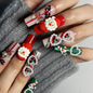 Adorable Santa Claus Ornament Removable Fake Nails