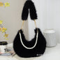 Cute Faux Fur Crossbody Bag - Winter Fashion Tote