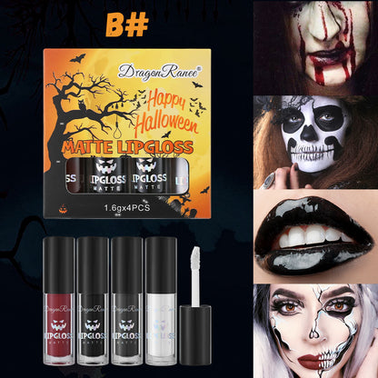 New Fashion Matte Blood-Red Lip Lacquer for Halloween-Homeunderwear