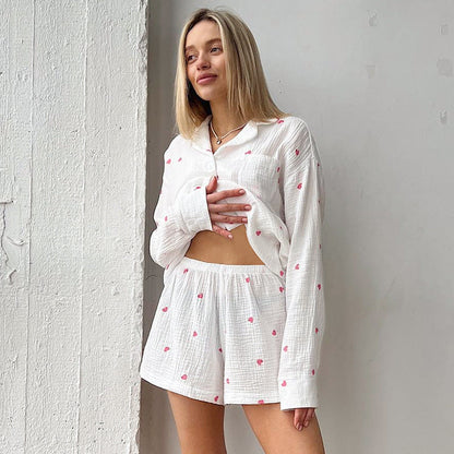 Love Printed Casual Home Pajamas