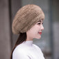 Winter Cute Rabbit Fur Cap with Cat Ears