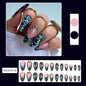 New FashionDark Colored Heart Diamond Almond Nail Tips