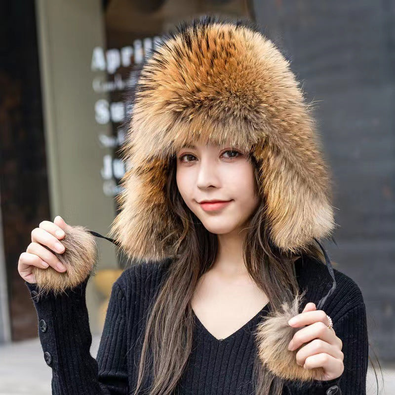 Winter Fox Fur Ear Flap Hat - Stylish & Warm