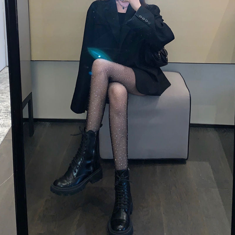 Sexy Gypsy Hot Diamond Mesh Socks Thin Mesh Pantyhose