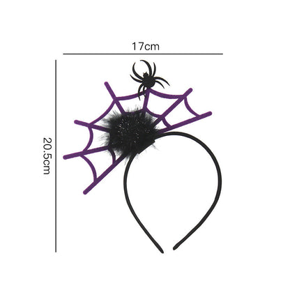 Halloween Spider Web Hair Ball Headband