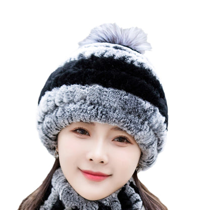 Winter Real Rabbit Fur Ear Flap Hat - Stylish & Warm