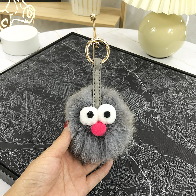 Cute Sesame Street Hair Ball Fur Cartoon Doll Fox Hair Accessory