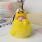 Cute Fox Fur Ball Sleepy Doll Keychain - Bag Charm