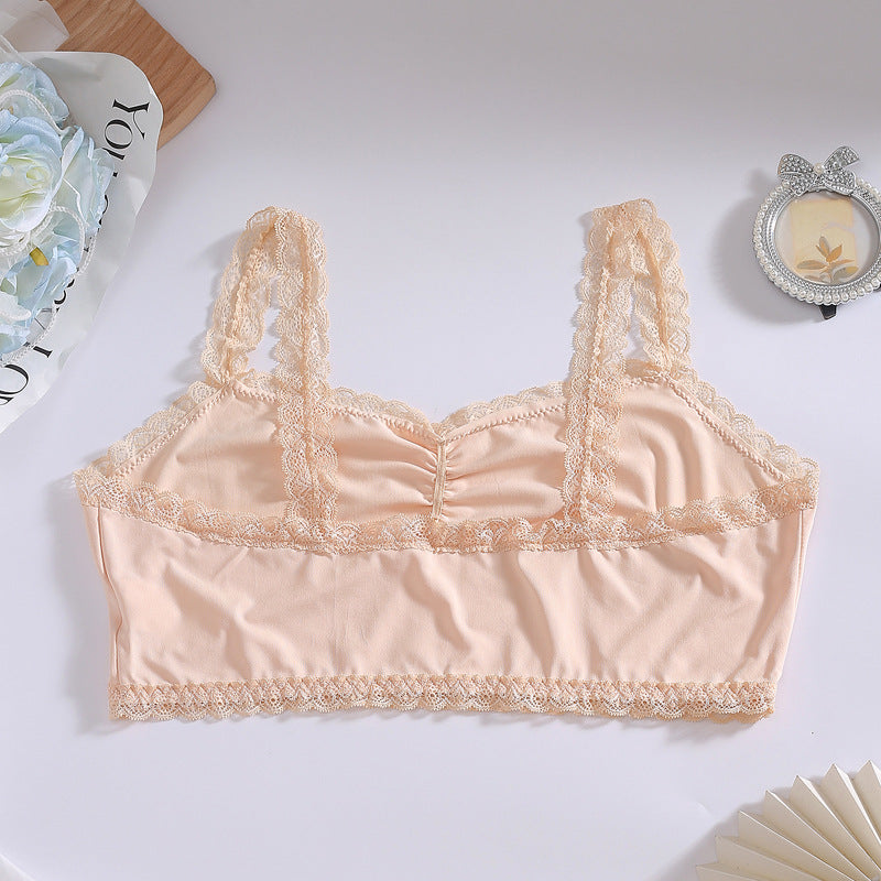 Plus Size French Lace Wireless Bra