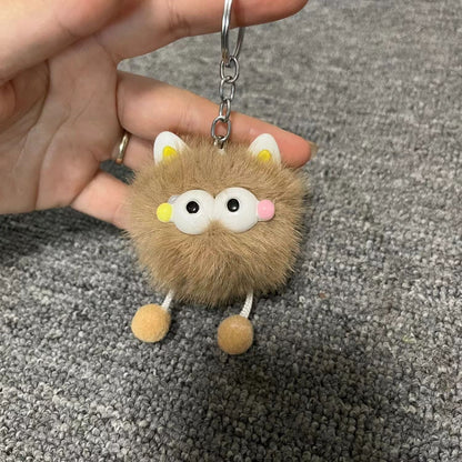 Cute Ear Fairy Plush Keychain - Cartoon Bag Charm