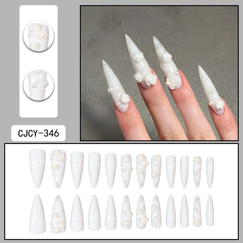 Long Elegant Nail Tips for Summer, Wearable Pads