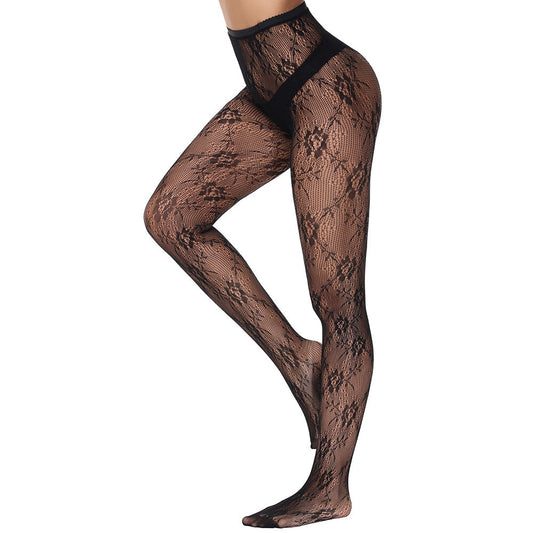 Free Shipping For Floral Jacquard Lace Pantyhose