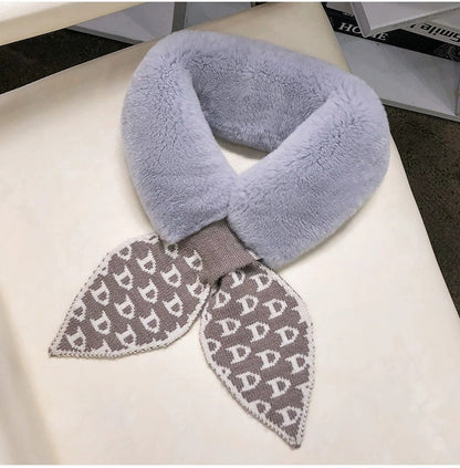 Cute Real Rabbit Fur Scarf for Winter