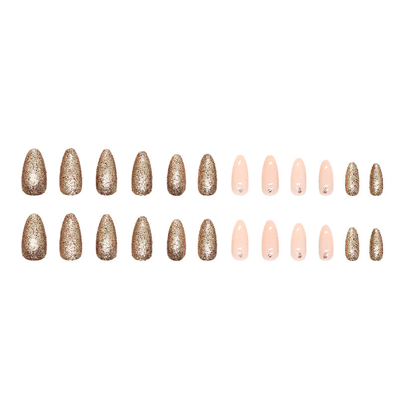 Almond Shape Flashy Full Coverage Sweet Cool Euro Ins Style Fake Nails