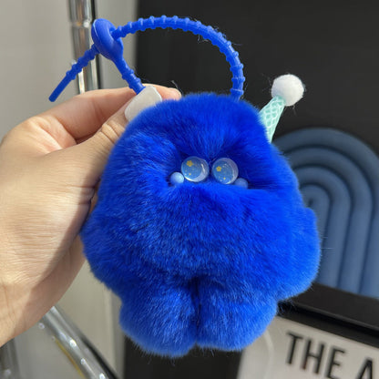 Cute Fuzzy Monster Keychain Creative Cartoon Bag Charm