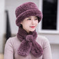 Winter Real Rabbit Fur Hat & Scarf Set - Stylish & Warm