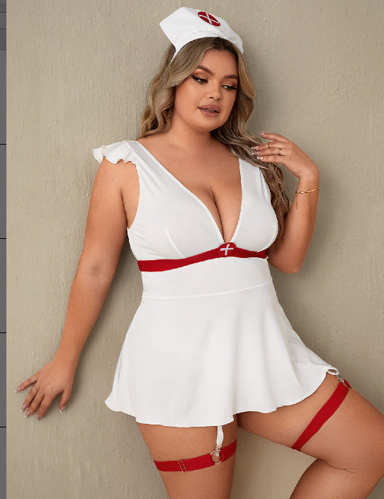 Sexy Plus Size Halloween Nurse Seduction Costumes