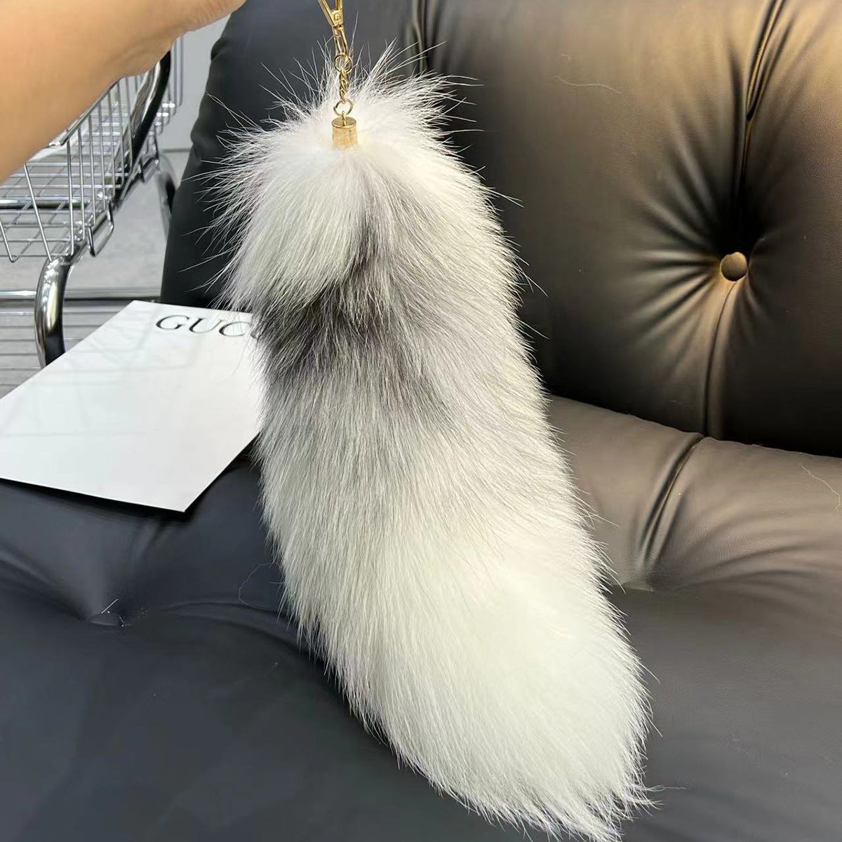 Cute Fox Tail Keychain - Furry Car Accessory