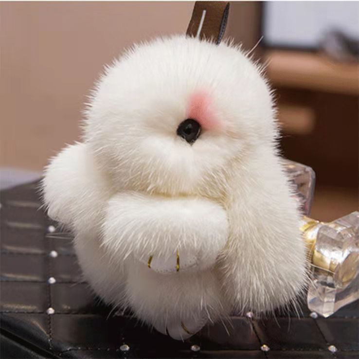 Mini Fuzzy Bunny Charm - Wholesale Keychain & Bag Accessory