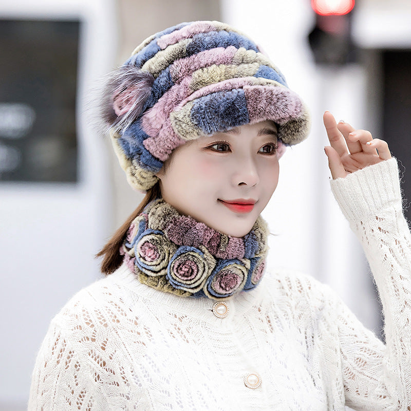 Warm Real Rabbit Fur Cap - Stylish Winter Hat