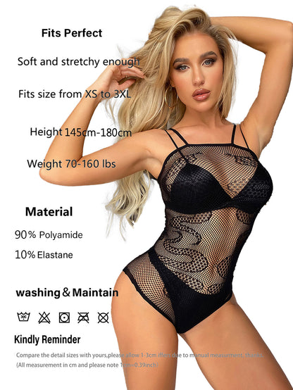 Sexy Ins Suspender Seduction Snake Sexy Lingerie One-piece Mesh Lingerie