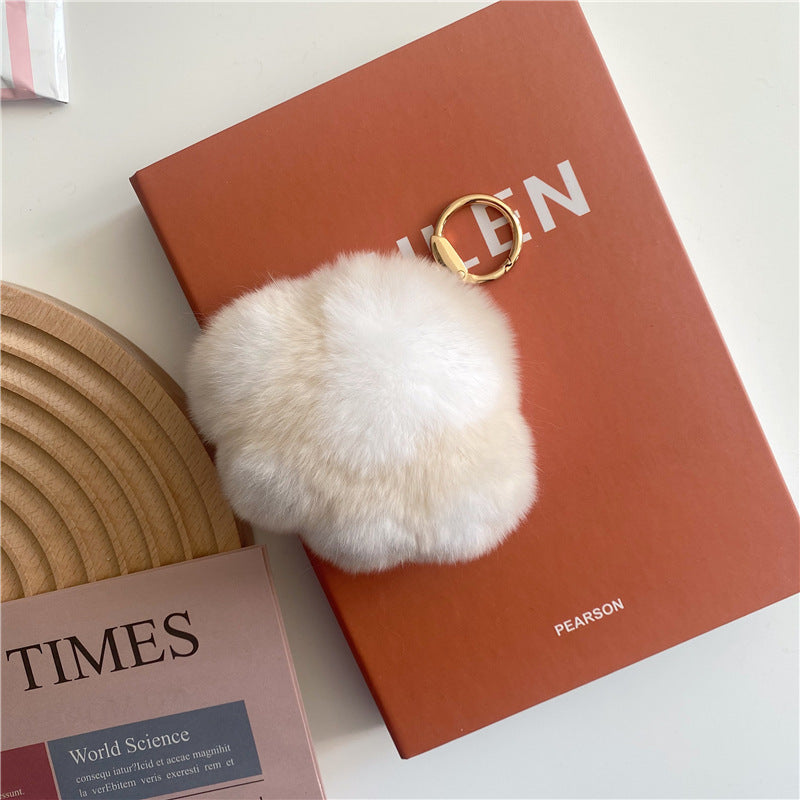 Cute Cartoon Cat Paw Fur Keychain Accessory