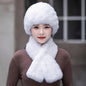 Winter Real Rabbit Fur Set - Hat & Scarf