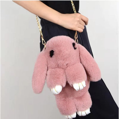 Faux Fur Rabbit Tote Bag - Stylish & Playful