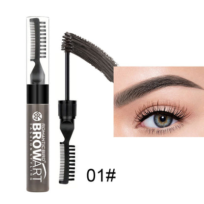 Natural-Look Double-Head Brow Gel with Comb - Waterproof