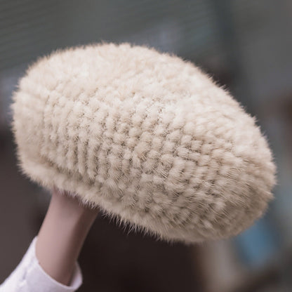 Winter Cute Rabbit Fur Cap with Cat Ears