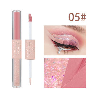 New Fashion Matte Liquid Eyeshadow with Glitter and Primer Duo-Homeunderwear