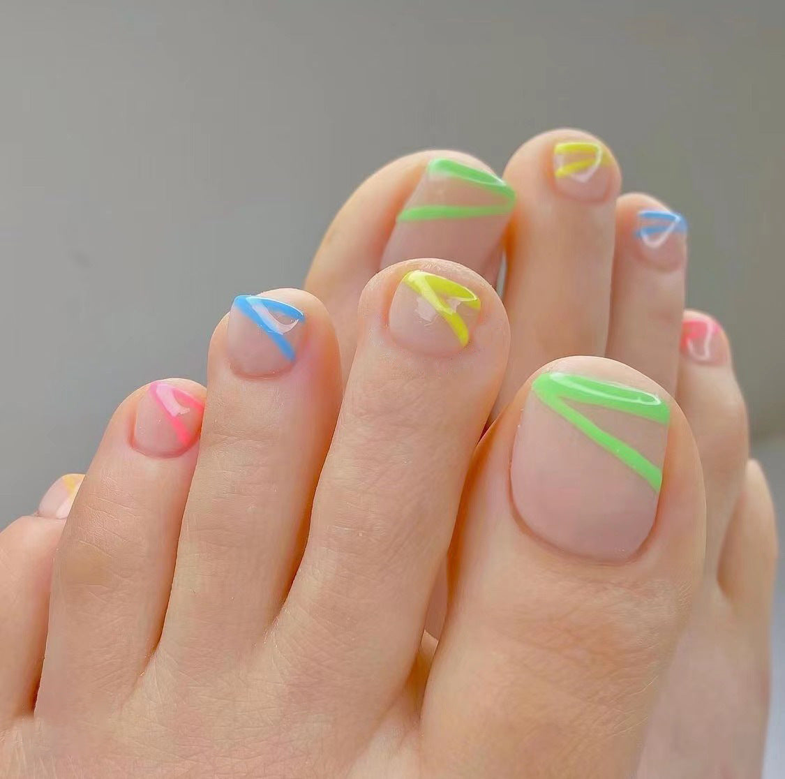 Removable Toe Nail Art, Wear-On Foot Nails