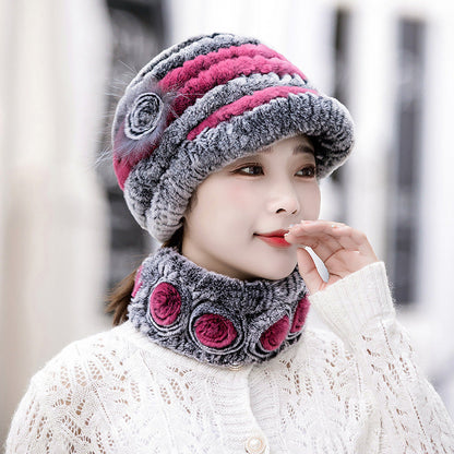 Warm Real Rabbit Fur Cap - Stylish Winter Hat