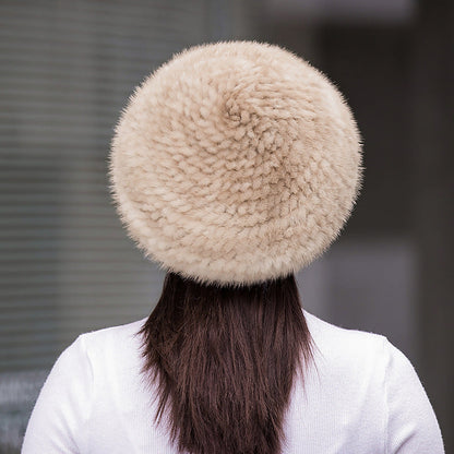 Winter Cute Rabbit Fur Cap with Cat Ears