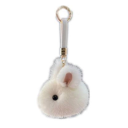 Faux Mink Fur Mini Rabbit Keychain Car Decor