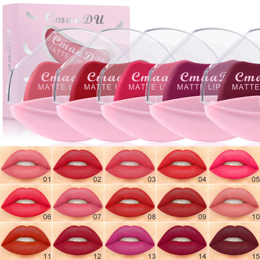 CmaaDu 15-Color Matte Lipstick Palette-Homeunderwear