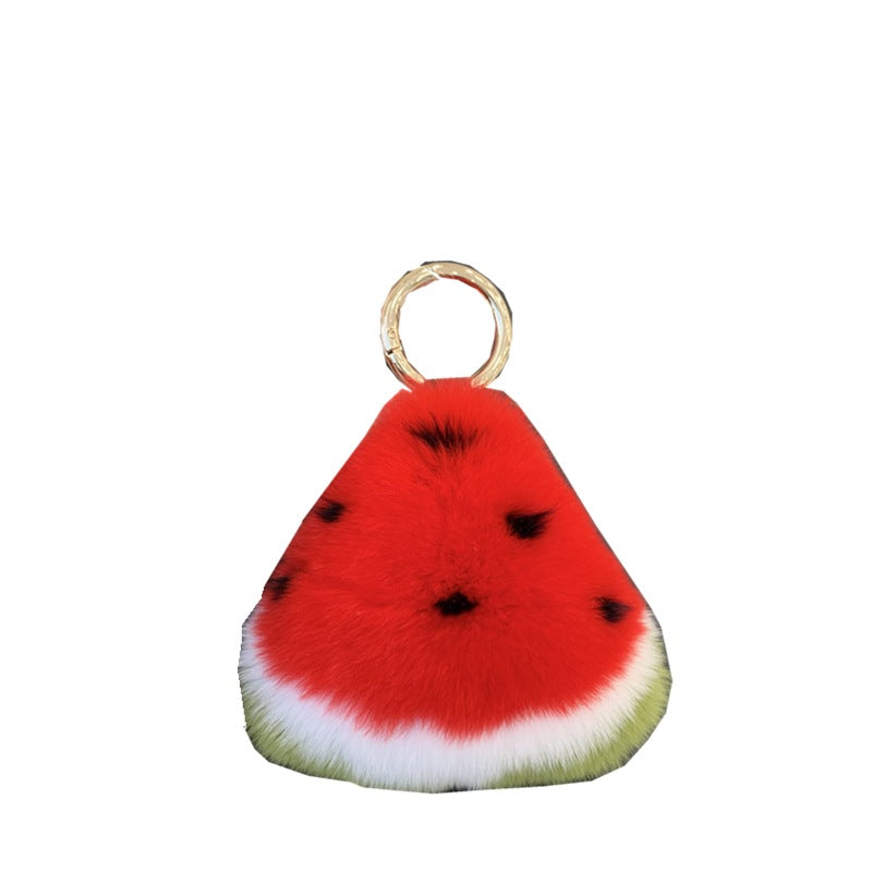 Cute Small Watermelon Sheepwool of Hare Keychain Accessory