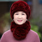 Winter Real Rabbit Fur Hat & Scarf Set - Warm & Stylish