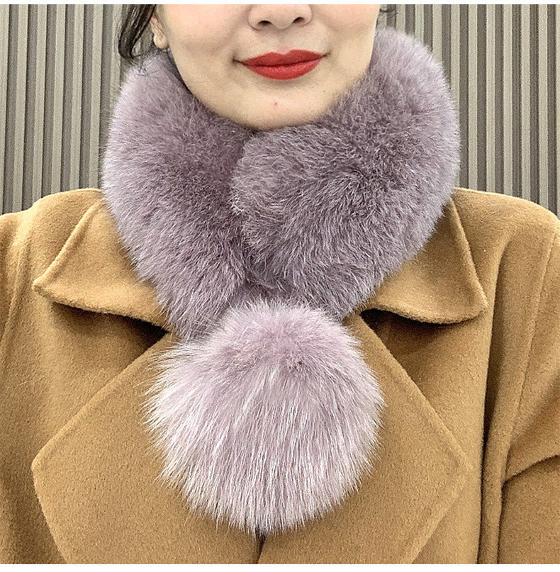 Warm Fox Fur Scarf - Winter Accessory