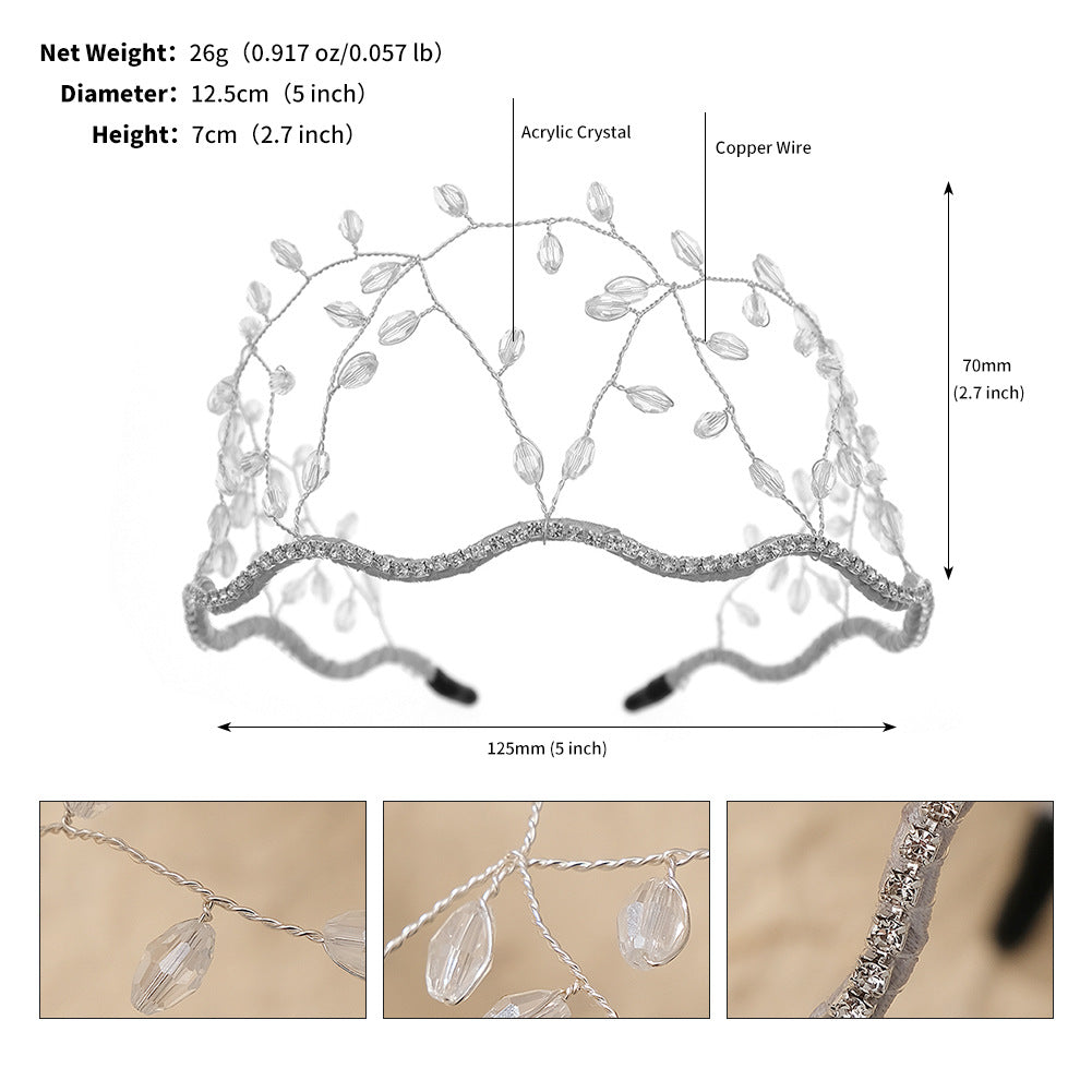 Party Beaded Crown Headband