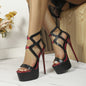 New Hollowed out Round Toe Sexy Nightclub Women's Sandals