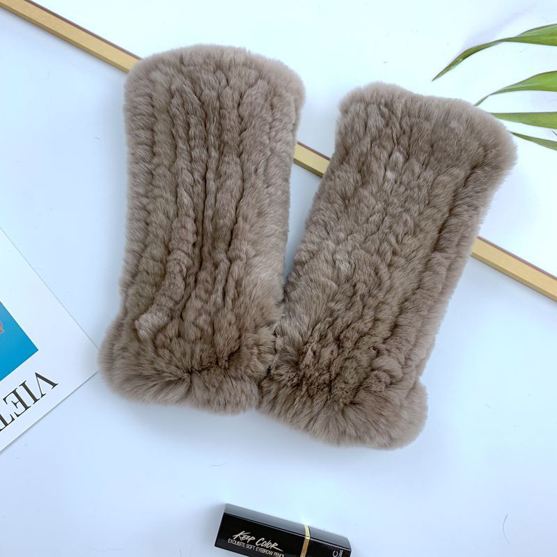 Cute Real Rabbit Fur Mittens - Warm & Stylish