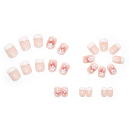 Summer Chic Camellia Nail Stickers - Short & Slim